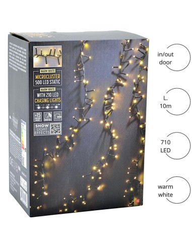 Lampki snake lights z efektem wodospadu 10 m zew 710 led ciepły biały