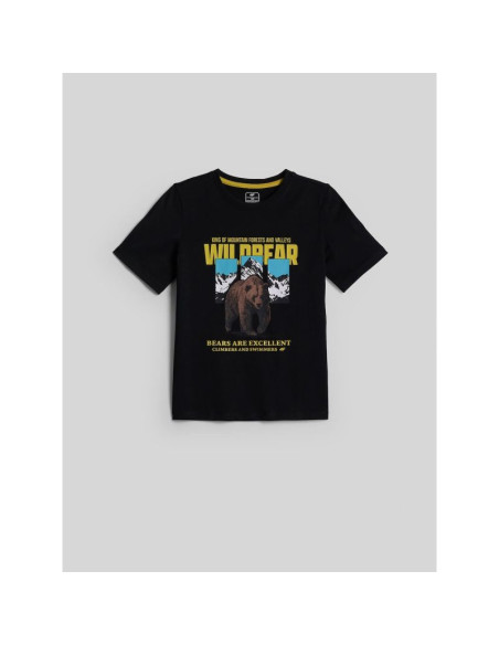 T-shirt regular z nadrukiem chłopięcy 4f 4fjkaw26ttshm4456-20s