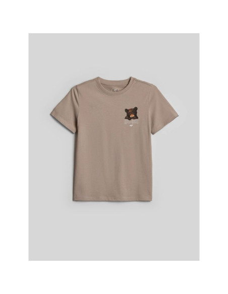 T-shirt regular z nadrukiem dziewczęcy 4f 4fjkaw26ttshf4424-83s