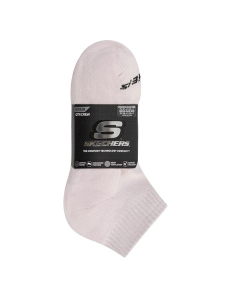 Skechers 5pk unisex 1/2 terry qtr crew s602095-680 różowe 39-42