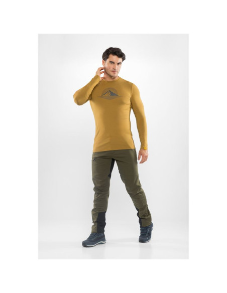 Longsleeve męski viking escalante man bamboo jasno brązowy