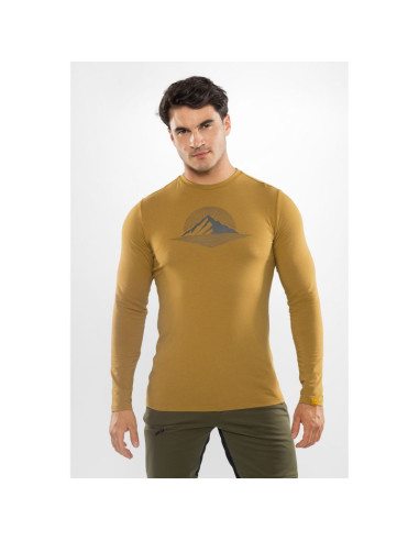 Longsleeve męski viking escalante man bamboo jasno brązowy
