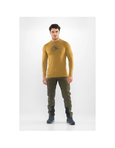 Longsleeve męski viking escalante man bamboo jasno brązowy