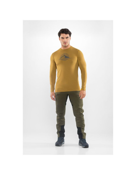 Longsleeve męski viking escalante man bamboo jasno brązowy