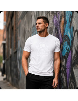 T-shirt męski koszulka biała bawełniana dbx bushido 2