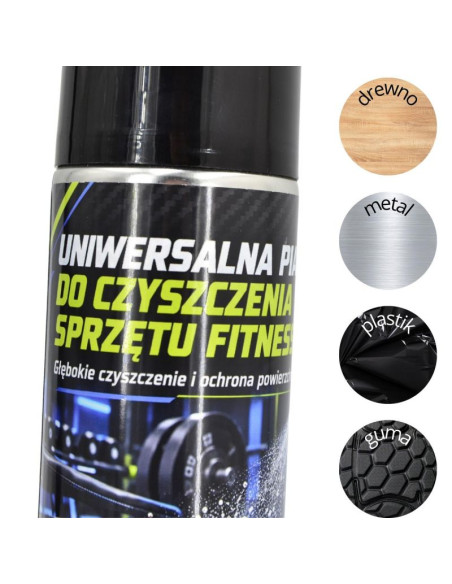 Pianka uniwersalna do czyszczenia sprzęt fitness drewno guma plastik