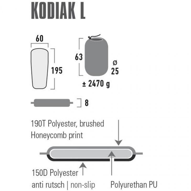 Mata samopompująca high peak kodiak l 195x60x8 41130