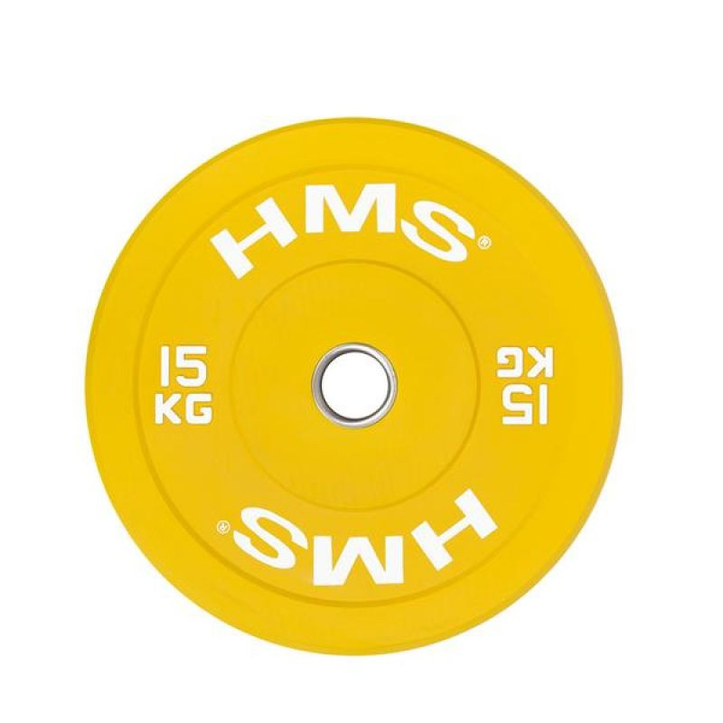 Talerz olimpijski hms yellow bumper 15 kg cbr15