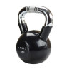 Kettlebell żeliwny uchwyt chrom radełkowany hms ktc20