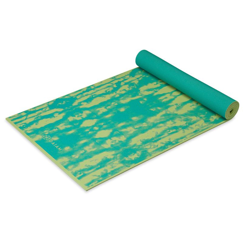 Mata do jogi dwustronna gaiam turquoise lotus 6 mm 62344