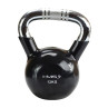 Kettlebell żeliwny uchwyt chrom radełkowany hms ktc16