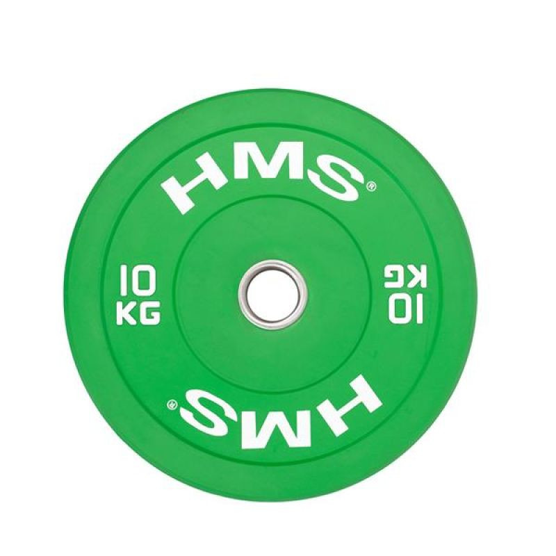 Talerz olimpijski hms green bumper 10 kg cbr10