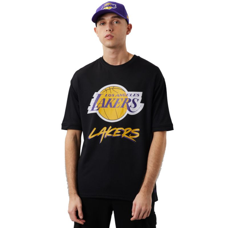 Koszulka new era nba los angeles lakers script mesh tee m