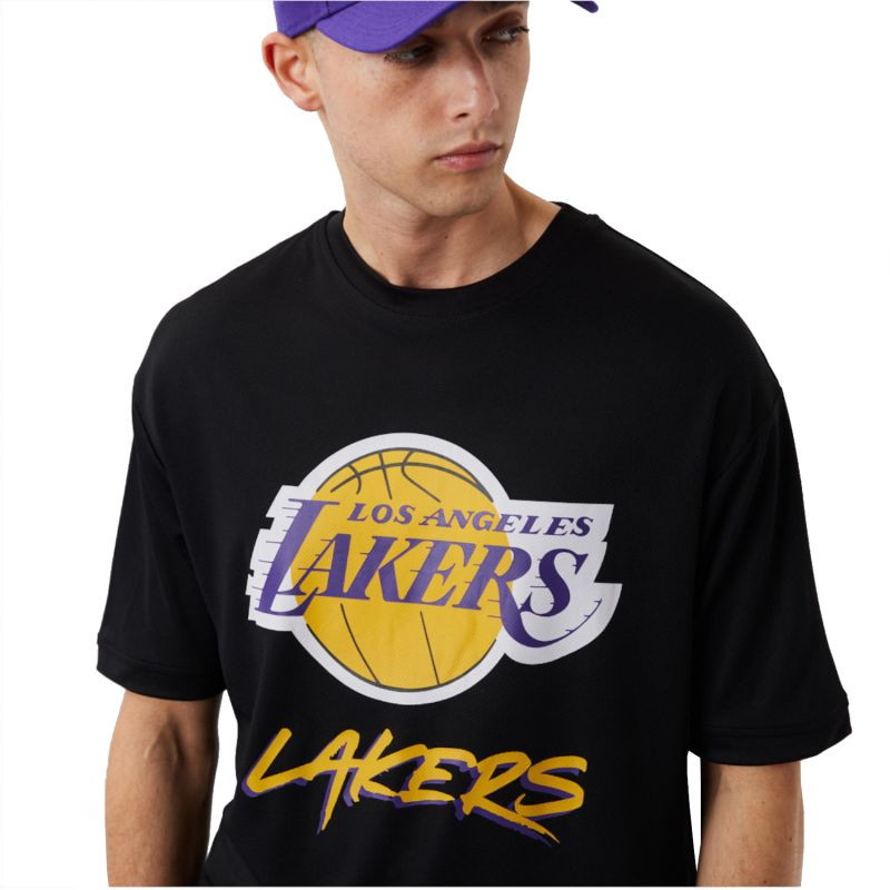 Koszulka new era nba los angeles lakers script mesh tee m