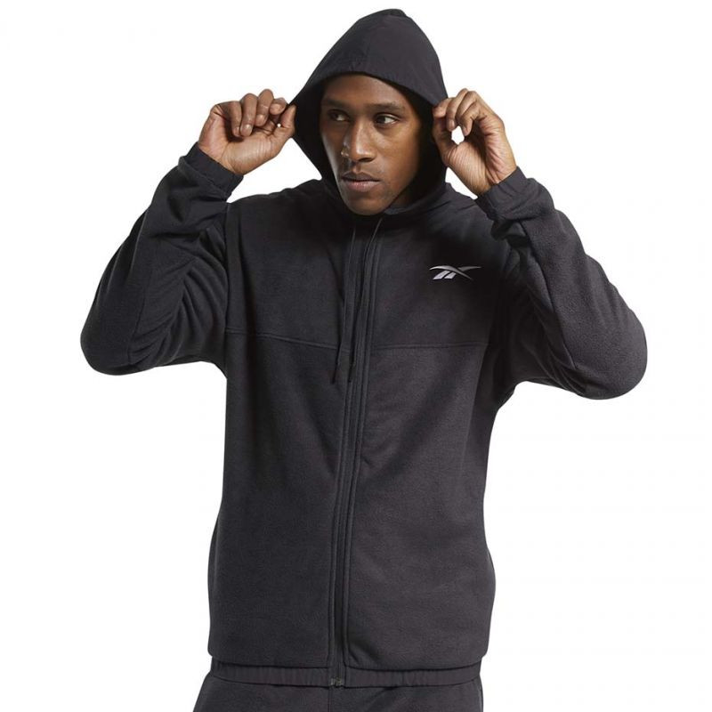 Bluza reebok workout ready fleece full zip hoodie m fs8450