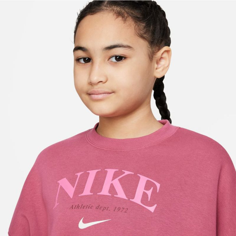 Bluza nike sportswear trend flc crew jr dv2563