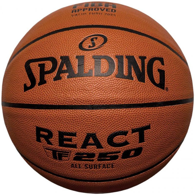 Piłka do koszykówki spalding react tf-250 logo fiba 76967z