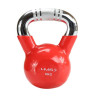 Kettlebell żeliwny uchwyt chrom radełkowany hms ktc06