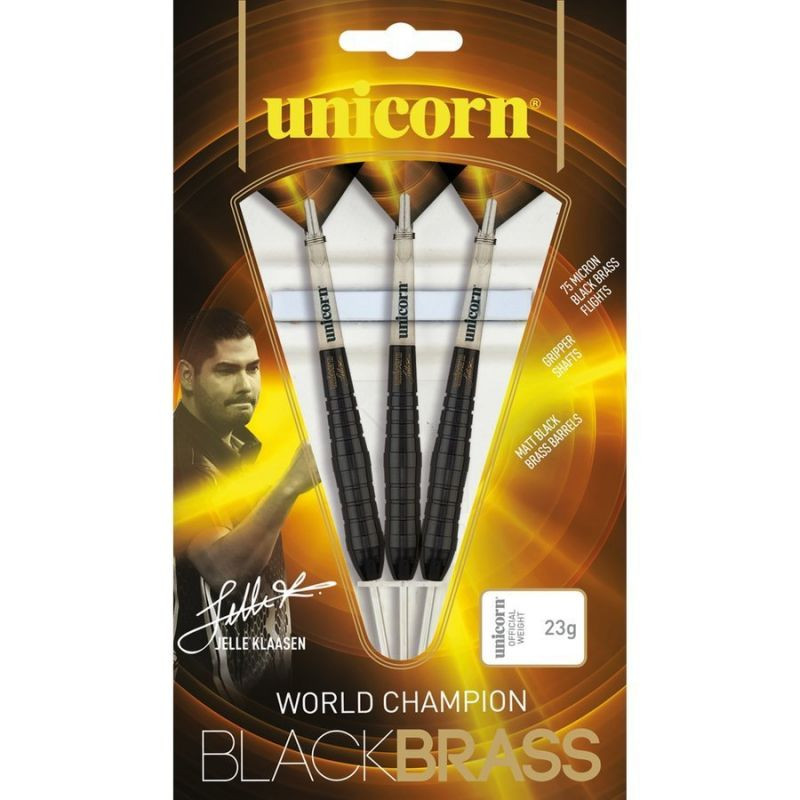 Rzutki steel tip unicorn black brass - jelle klaasen