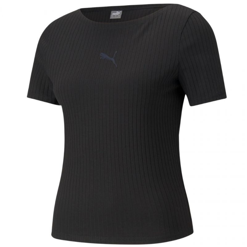 Koszulka puma her ribbed slim tee leaf w 531917