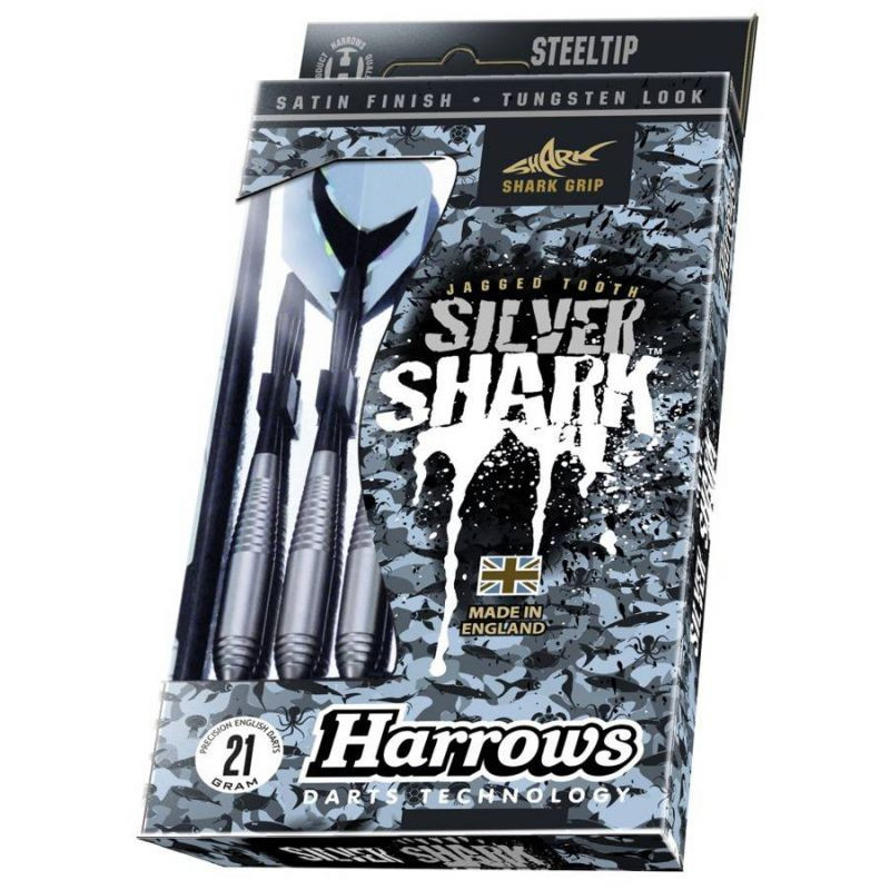 Rzutki harrows silver shark steeltip