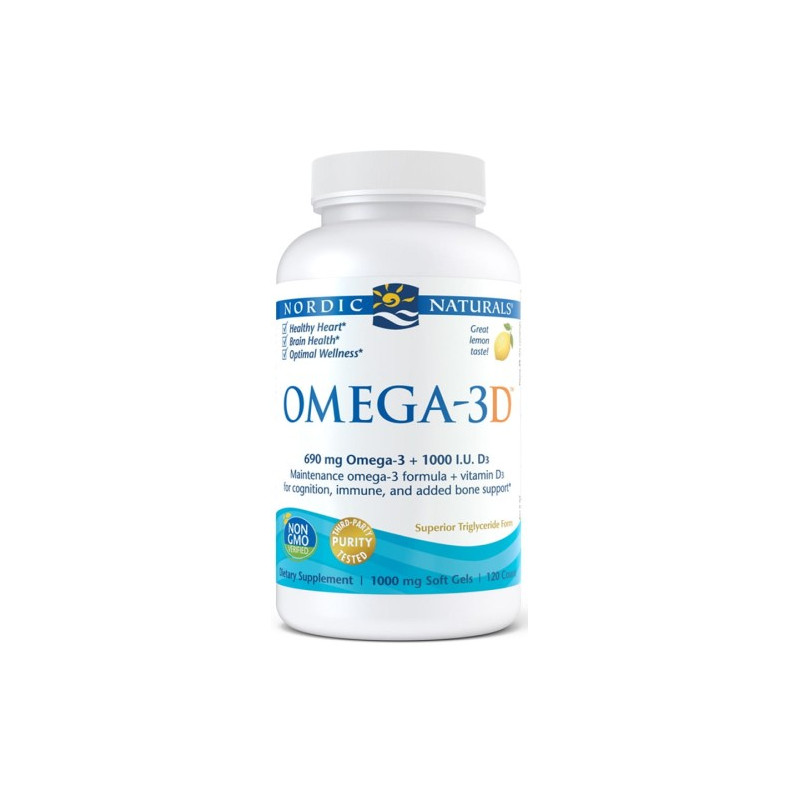 Omega 3 o smaku cytrynowym (120 kaps.)