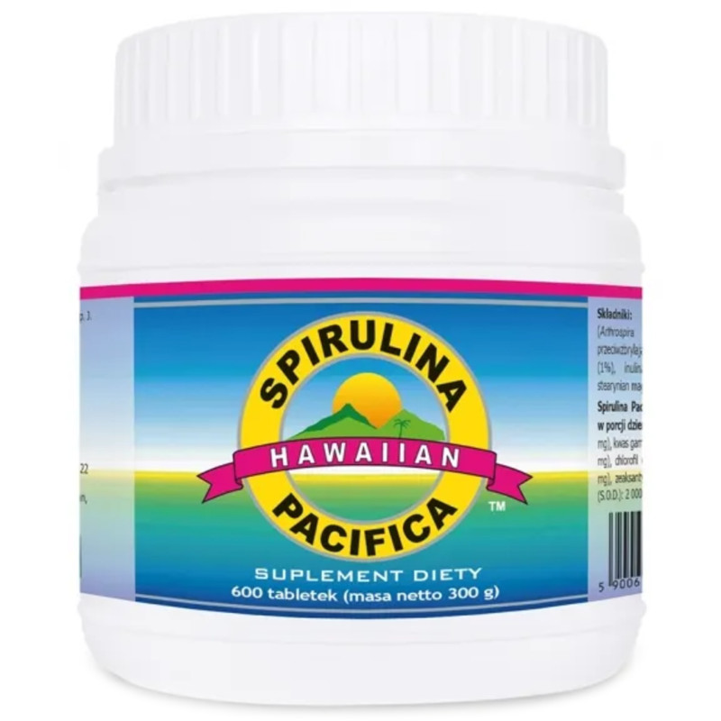 Hawajska Spirulina Pacifica (600 tabl.)