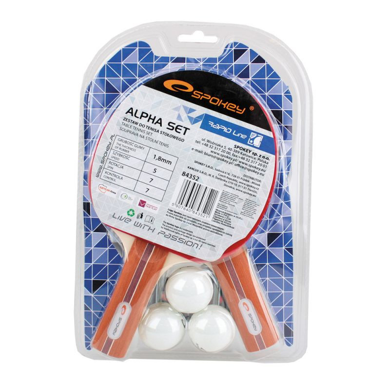 Zestaw do ping ponga spokey alpha set 84352