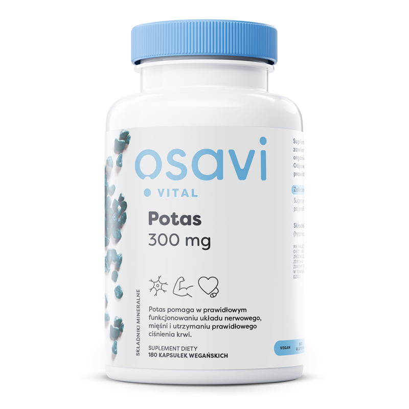 OSAVI Potas - Cytrynian Potasu 100 mg (180 kaps.)