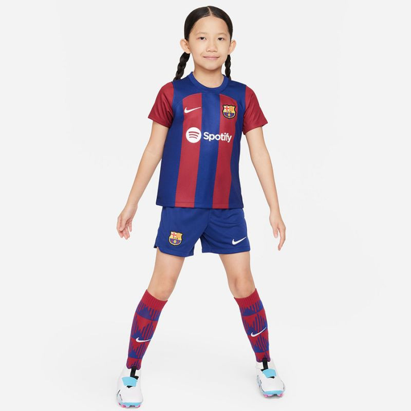 Komplet nike fc barcelona 2023/24 home jr dx2801