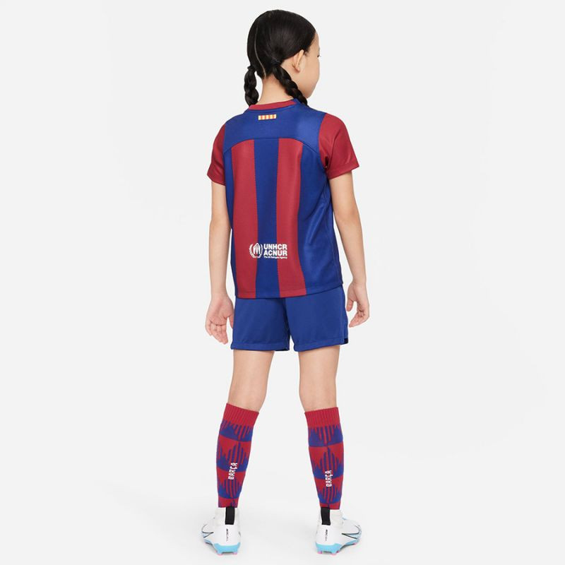 Komplet nike fc barcelona 2023/24 home jr dx2801