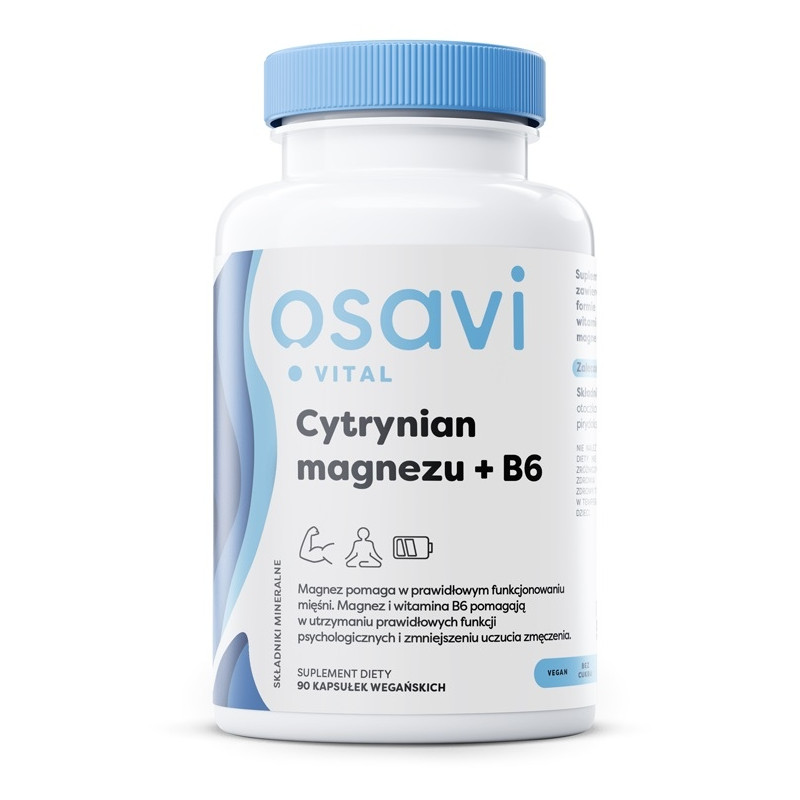 OSAVI Cytrynian magnezu + B6 (90 kaps.)