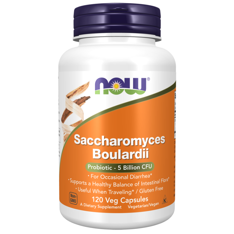 NOW FOODS Probiotyk Saccharomyces Boulardii (120 kaps.)