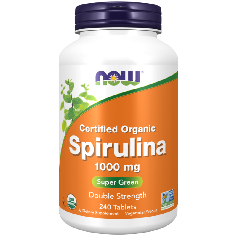 NOW FOODS Spirulina 1000 mg (240 tabl.)