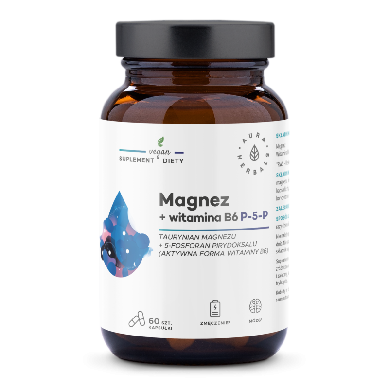 AURA HERBALS Magnez + Witamina B6 (60 kaps.)