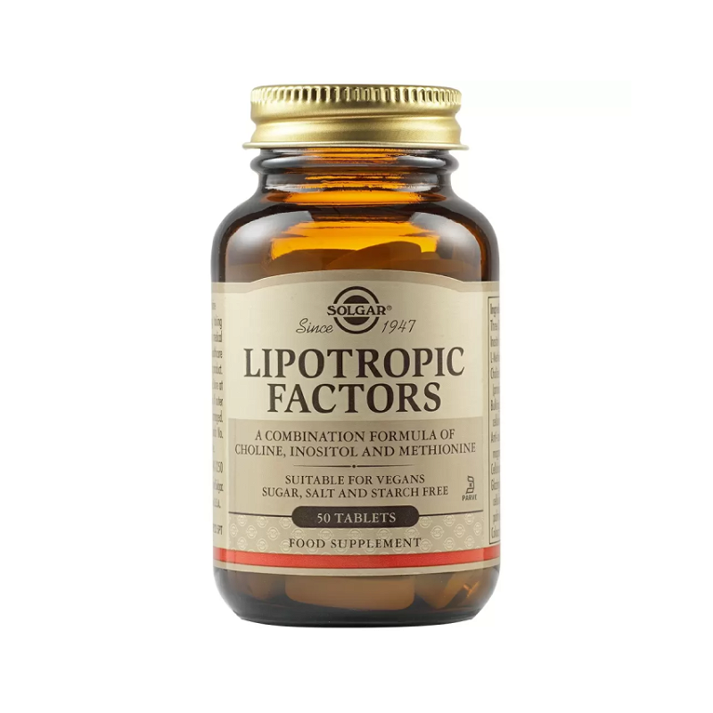 SOLGAR Lipotropic Factors - Czynniki lipotropowe (50 tabl.)