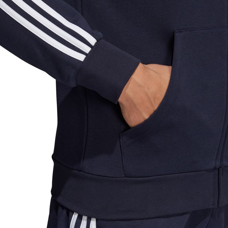 Bluza adidas essentials 3 stripes fz fleece m