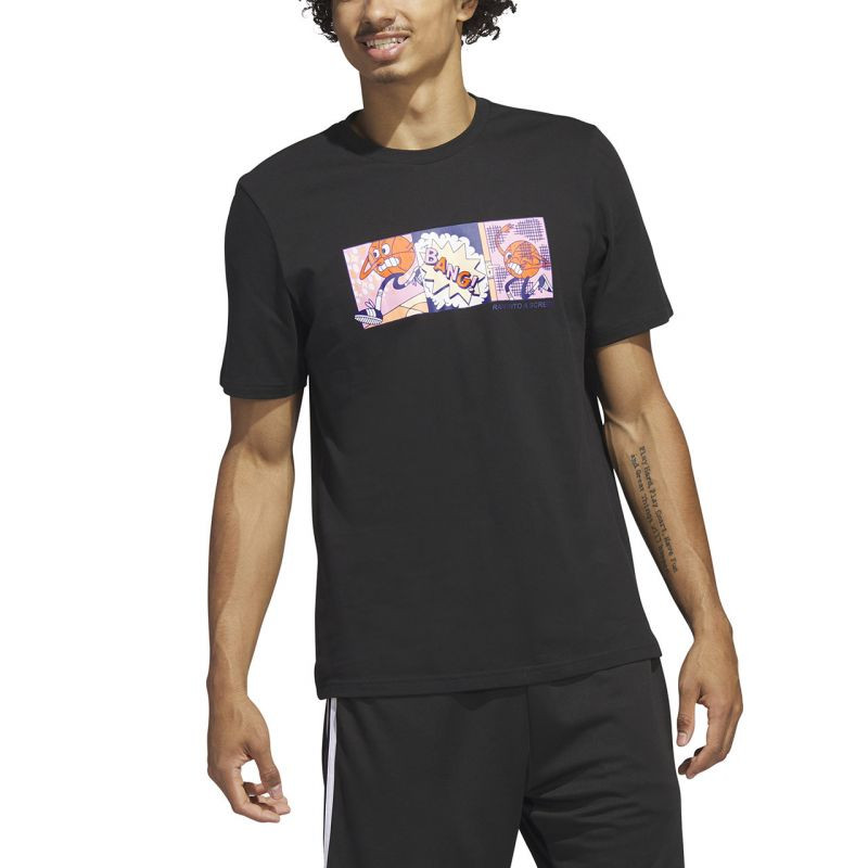 Koszulka adidas lil' stripe basketball graphic tee m