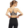 Stanik sportowy adidas aeroreact training light-support 3-stripes bra w