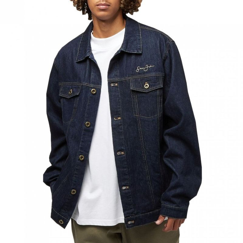 Kurtka sean john classic logo denim jacket m