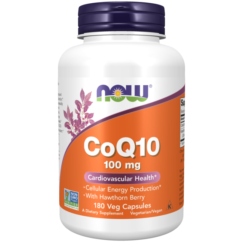 Now Foods Coq10 100 Mg Z Głogiem (180 Kaps.)