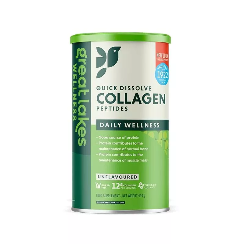 Great Lakes Wellness Quick Dissolve Collgen Peptides - Kompleks Peptydów Kolagenowych (454 G)