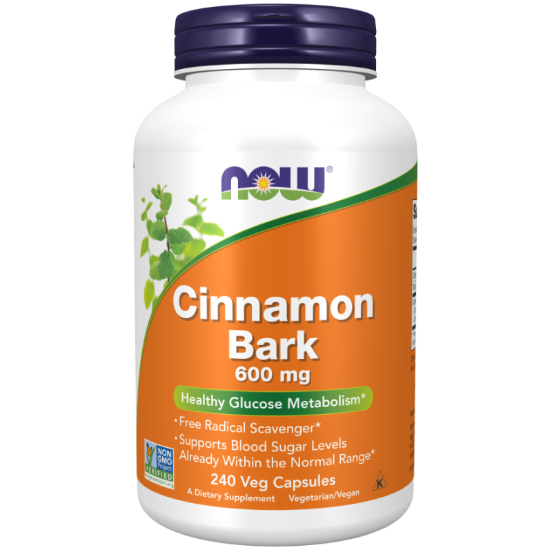 Now Foods Cinnamon Bark - Cynamon 600 Mg (240 Kaps.)