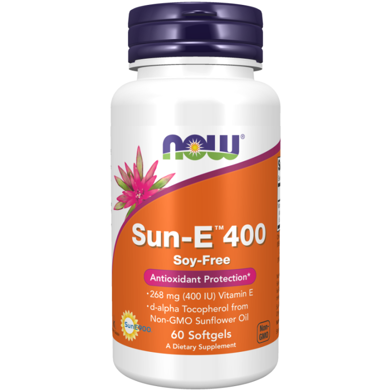 Now Foods Witamina E Sun-E 400 Iu (60 Kaps.)