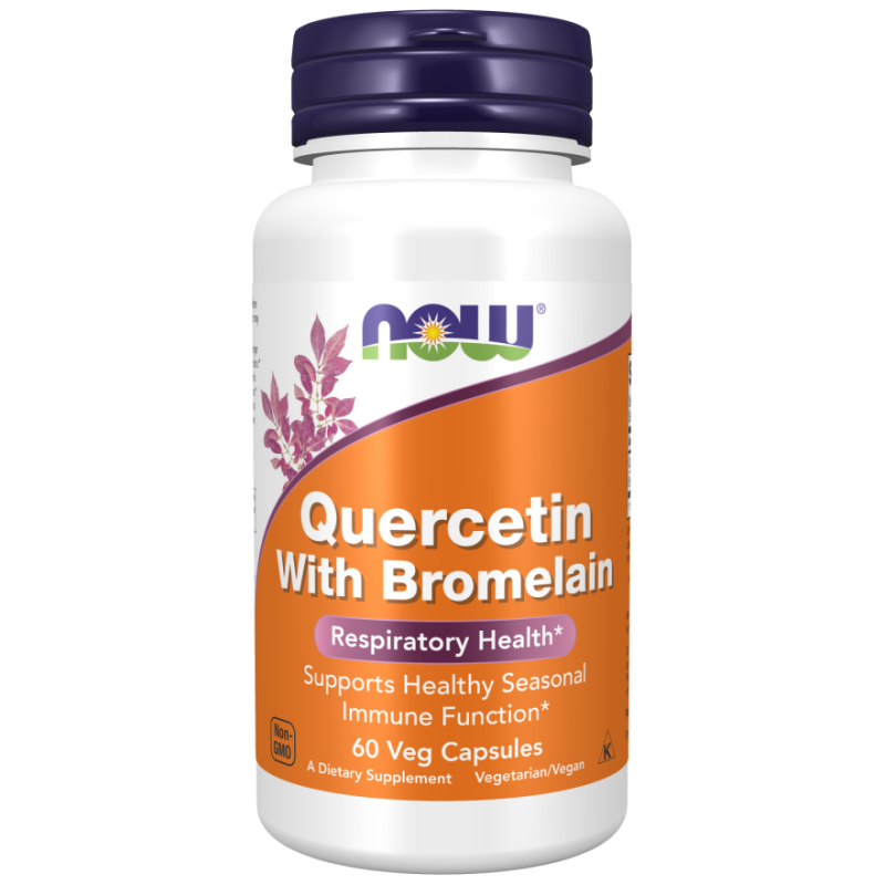 Now Foods Quercetin With Bromelain - Kwercetyna + Bromelaina (60 Kaps.)