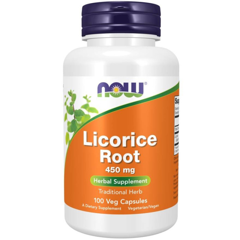 Now Foods Licorice Root - Lukrecja Korzeń 450 Mg (100 Kaps.)