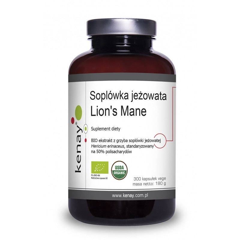 Kenay Eko Soplówka Jeżowata - Lion's Mane (300 Kaps.)