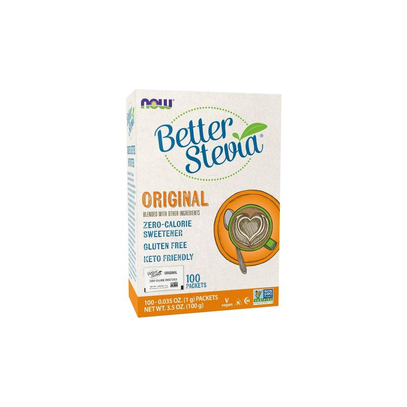 Now Foods Better Stevia Original - Stewia - Naturalny Słodzik (100 Saszetek)