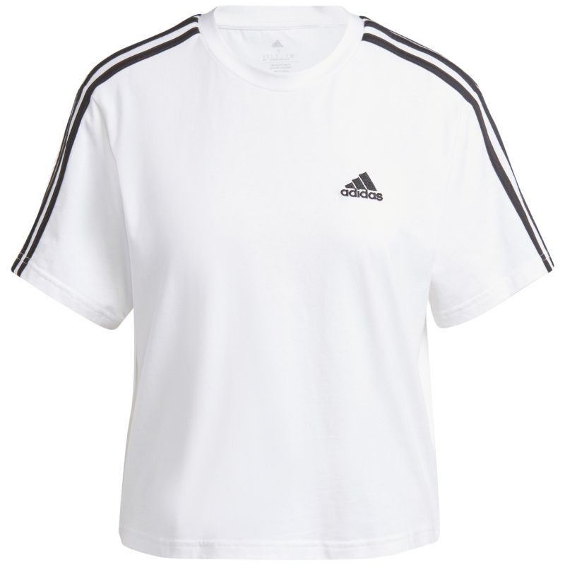 Koszulka adidas essentials 3-stripes single jersey crop top w