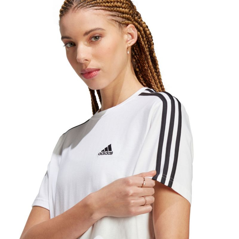 Koszulka adidas essentials 3-stripes single jersey crop top w